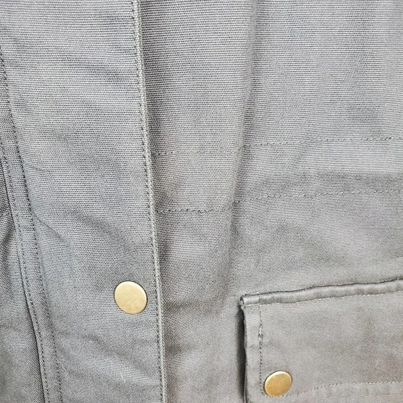 Duluth Womens XXL Navy Blue Fleece Lined Canvas Thick Chore Field Hooded Coat - Picture 5 of 15